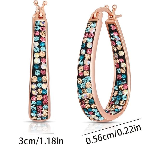 TEMU 925 Silver Women's Fashion Hoop Earrings, Elegantly Easy And Sparkling, Perfect For Gifts, Valentine's Day, Birthdays, Gift Packaging
