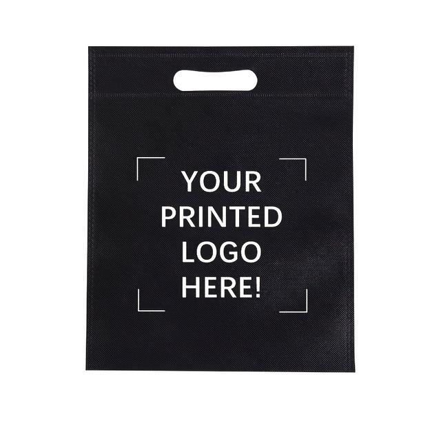 TEMU 200 Custom Non-woven Fabric Advertising Bags, Image-customized Hot-selling Handbag Accessory Packaging Bags, Non-woven Gift Bags With Personalized Logos, Text, And Graphics