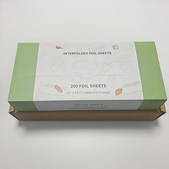 TEMU 200/100 Sheets Of Pre-cut Foil, 9 "/12" X 10.75 "pop-up Foil For Restaurant Use, Disposable Food Packaging For , And Sandwiches