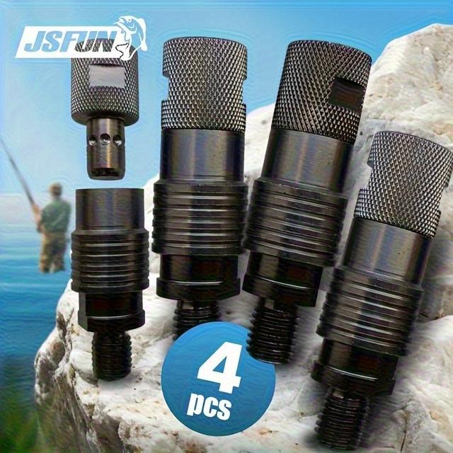 TEMU Aluminum Alloy European Carp Fishing Quick Rod Connector (m3/8 Thread) - Compatible With Rod Holders & Fishing Alarms, Easy For Carp Angling