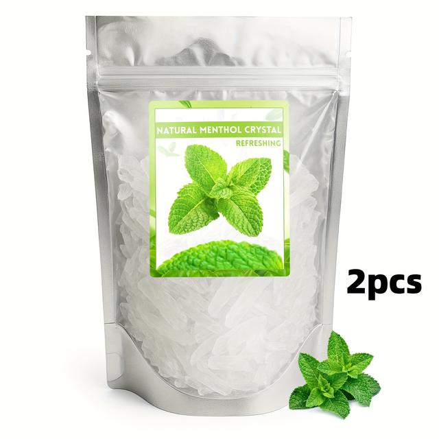 TEMU 1oz Natural Menthol Crystal For Spa & Sauna - Refreshing Aroma, Long-, Ideal For Steam Inhalation & Relaxation - In Resealable Bag, Christmas, Halloween, Easter