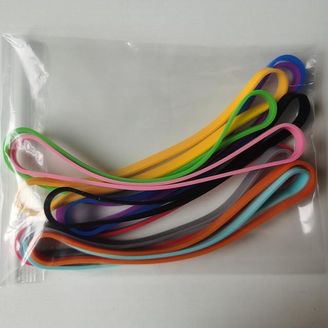 TEMU 10pcs Bandas de Goma de Silicona Coloridas para Envolver Libros, Ejercicio, Cocina, Envoltura, Cajas, Tarjetas, Artesanías, Suministros para en Casa y