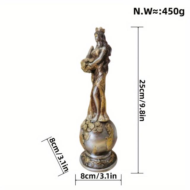 TEMU Ball Shaped Statue, Resin Handmade Statue, Eye Covering Mysterious Goddess Statue, Gift For Ladies, , Decorative Statues On Living Room, Bedroom, And Office