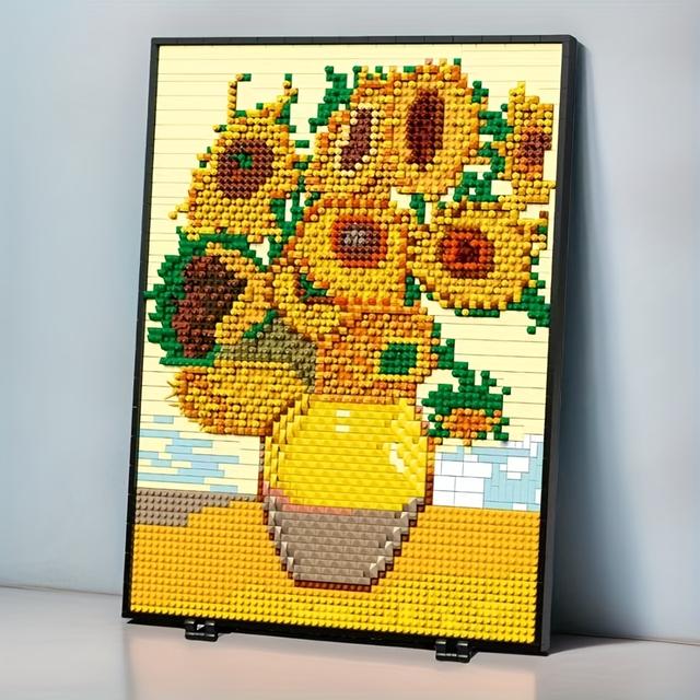 TEMU 3500 Stück Sonnenblumen-Fotorahmen-Baukasten, Schreibtischdeko-Geschenke, Weihnachten/Halloween/Neujahr/Geburtstag/Thanksgiving/Party-Tischschmuck Geschenke