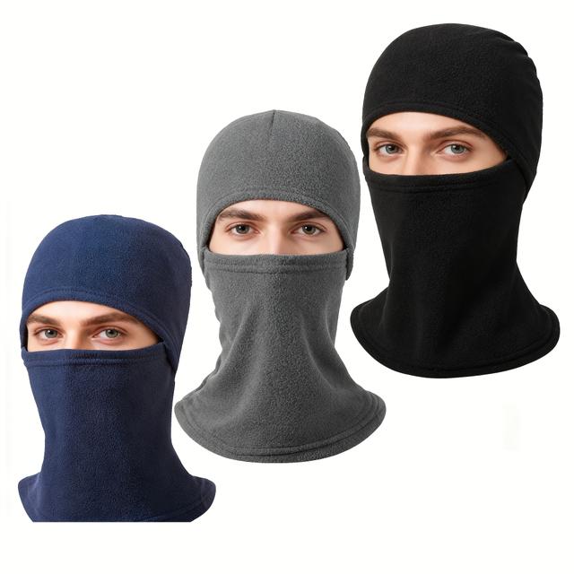 TEMU 3 Piezas Conjunto de Ciclismo de Invierno, Bufanda Térmica y Mascarilla para Ciclismo y Esquí al