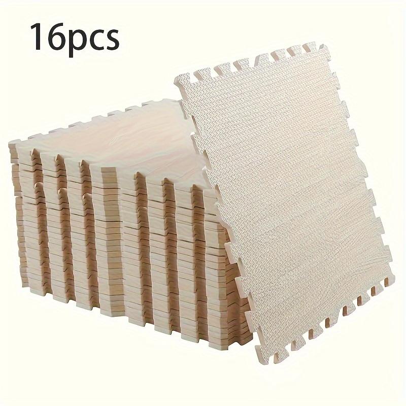 TEMU 16pcs Interlocking Eva Foam Exercise Tiles, 1cm Thick, Non-slip, For Home Gym, Workouts, And Play Areas