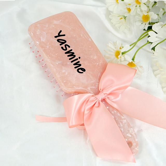 TEMU Personalised Custom Comb Large Square Massaging Scalp Comb Custom Name Air Cushion Comb Friend Gift Famliy Gift Girl's Gift Teacher Gift