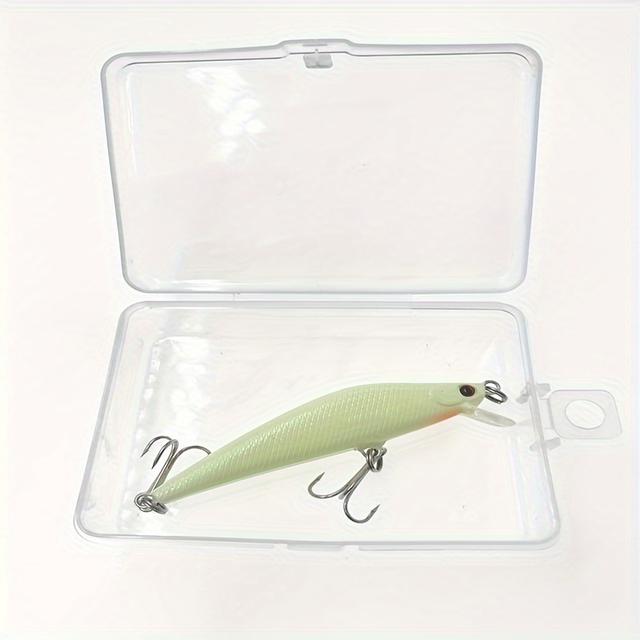 TEMU Of 1pc -the-dark Minnow Lure, 8cm/8g, Floating Freshwater Night Fishing Lure For , Perch, And Pike, Hard Bait