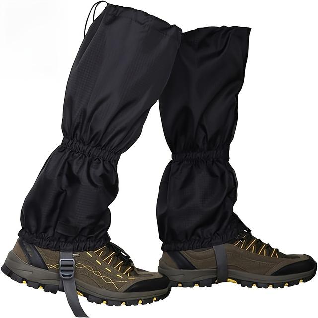 TEMU Snow Gaiters Boot Covers, Adjustable Leg Wraps, Heavy-duty Leg Protection For Hiking, Skiing, Trail Running, And Winter Outdoor Activities