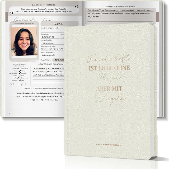 TEMU BIROYAL Erwachsenen Freundschaft Gedenkbuch - A5 Gedenkbuch für 30 Freunde, Familie, Kollegen und Reisegefährten, auszufüllendes Erwachsenen Gedicht Gedenkbuch