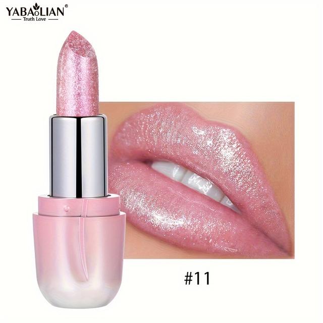 TEMU 6 Farben Glänzender Schimmer Lippenstift, Langanhaltender Wasserfester Hochfarbiger Lippenstift mit Glanzender Oberfläche, Ideal für Partys, Geschenke und den Täglichen Gebrauch (Y0142C)