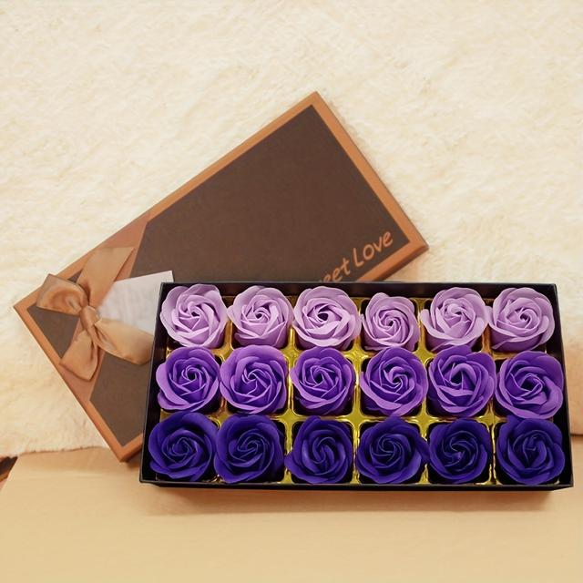 TEMU Festfavoriter 18 st Gradient Ros Konstgjord Presentask, Alla Hjärtans Dag Present till Flickvän, Dag Present till , Födelsedagspresent, Bröllopsfavorit, Konferensgåva