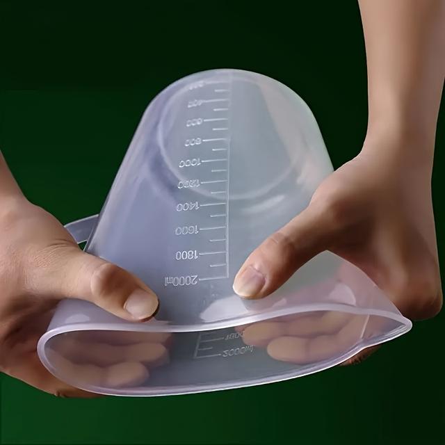 TEMU Verbesserte Großvolumige Kunststoff-Messbecher mit verstärktem Griff, langlebig und weiches Design – Ideal für Gartenarbeit, Autoöl-Befüllung und Laborgebrauch