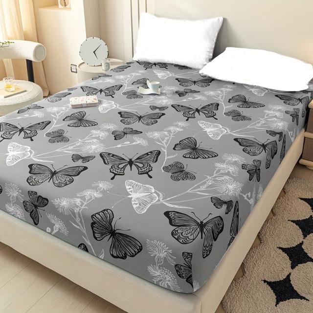 TEMU 1pc Of 100% Polyester Printed Cartoon Style Bed Cover, Measuring 200 X 200 Cm, Featuring A Colorful Floral Pattern, With Cm Deep Pocket ( 1 Bed Cover, Pillowcases Not Included)