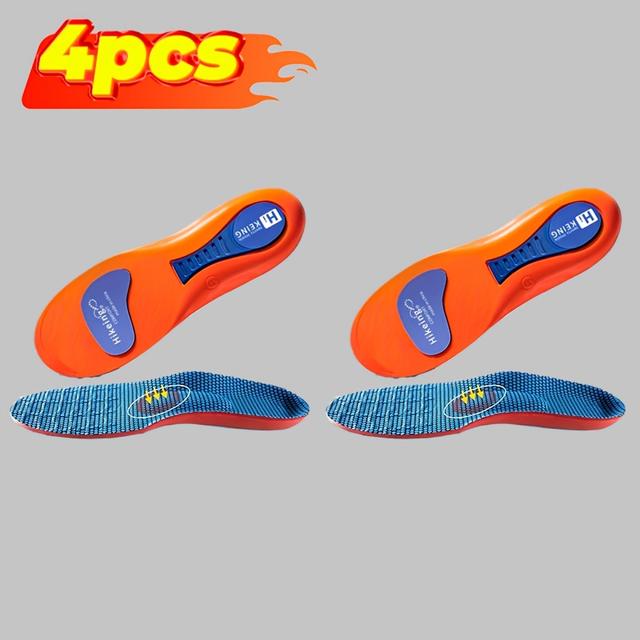 TEMU 4pcs () Men Women Sports Shock-absorbing Arch Support Full Palm Insoles Breathable Sweat-absorbing Comfortable Outdoor Specific Insoles Suitable For Basketball Shoes, Casual Shoes, Etc