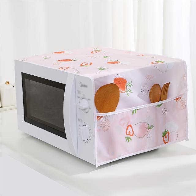 TEMU 1pc For Domestic Microwave Oven Cover - & Oilproof Microwave Cover With Protective Cover, Fit For Microwaves, Install/remove, Fits Most Built- & Freestanding Microwaves (no)