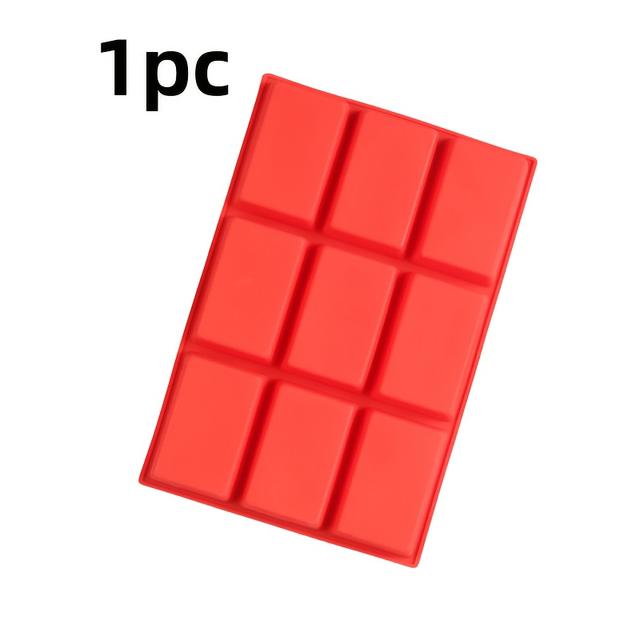 TEMU 1pc Of Silicone Cake Mold With Surface - 9 Cavities, Safe For Oven And Microwave, Heat-resistant For Baking Fondant, Bread, And Brownies - A Versatile Tool For Bakers.