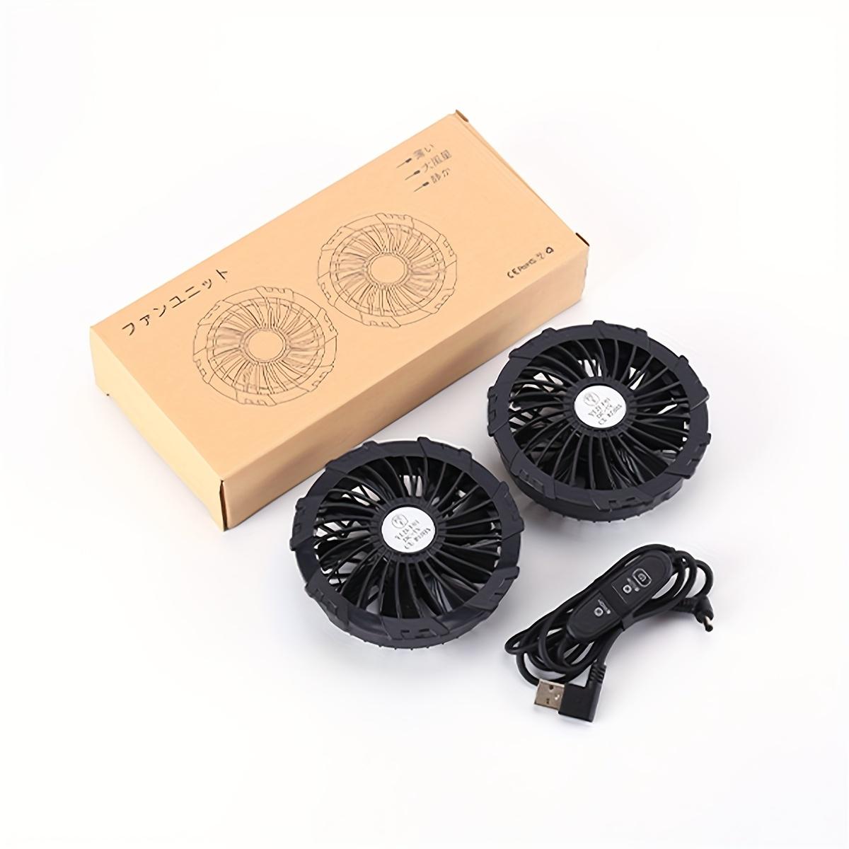 TEMU Usb Fan Suitable For Air-conditioned Work Clothes, 5v Wearable Workwear Fan Accessories, 9 Fan , 3-speed Wind , Brushless Motor, Super Large , Hole Diameter 9cm Suitable For All Clothing With Fan