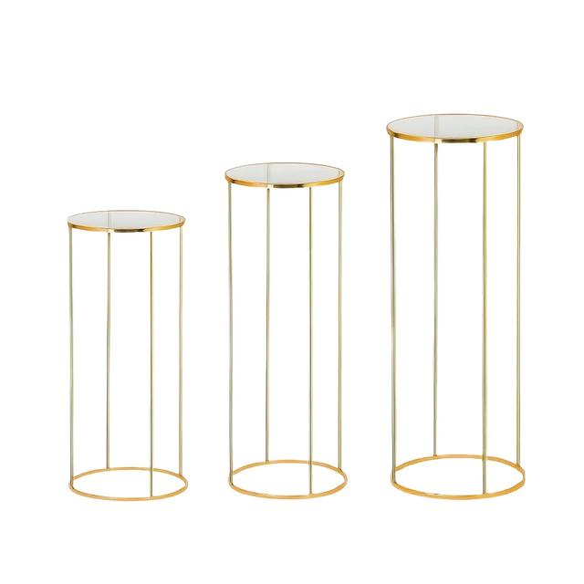 TEMU 3-teiliges Set aus Schmiedeeisernen Runden Tischdekorationen – Vielseitige Blumenständer für Hochzeiten, Wohnaccessoires und Party-Dekor