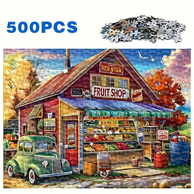 TEMU 500/1000pcs For Adults Jigsaw Puzzle - Challenging Large-scale Brain Teaser With Complex Pictures, Stress Family , Portable Box For Adults & Families, /christmas/holiday Gift (500 Or 1000pcs)