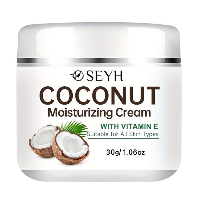 TEMU 30g/60g Kókuszolaj Hidratáló Krém | Kollagén és E-vitamin | Alkoholmentes | Minden Bőrtípusra Alkalmas | Hialuronsavas és Retinoltartalmú Hidratáló Formula
