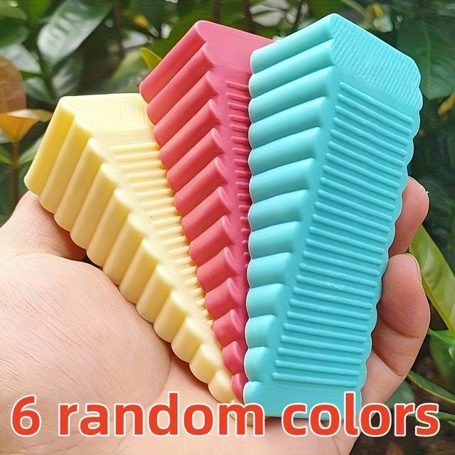 TEMU 6-pack (multipack) No-drill Compatible For Sliding/french Doors - Under Door Stop With Bright Colors (,,,), , Windproof Safety Barrier For Home/office, Door Holders Protection