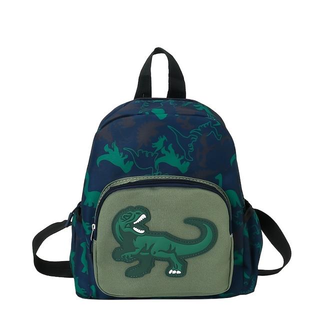 TEMU Neuer Cartoon Dinosaurier Rucksack mit Print, stylisch und lässig, geeignet für Schüler aller Geschlechter