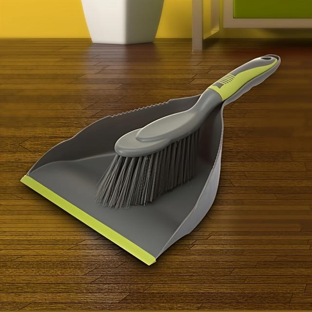 TEMU 1 Set Of 2pcs Combination Desktop Cleaning Helper [broom And Dustpan Set]/ Used To Clean Hair On Desktop Trash Cans, Sofas, And Pet Hair. The Handheld Cleaning Set Is More Convenient To Use