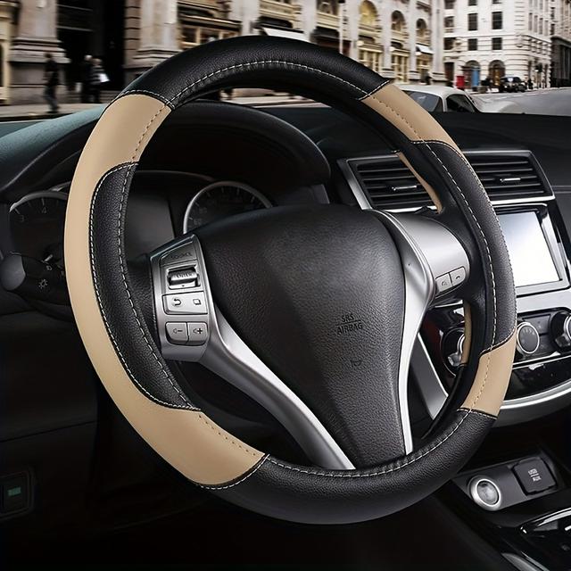 TEMU Steering Wheel Cover - With Texture, , Suitable For -15 Inch Steering Wheels - Includes