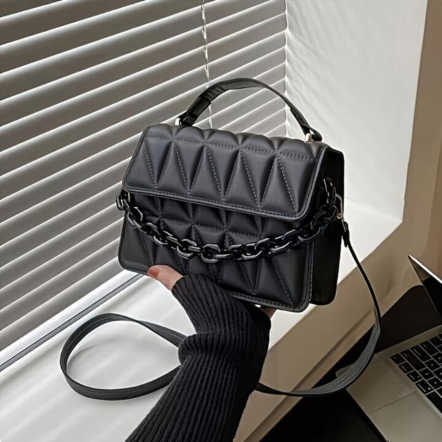 TEMU Fashion Embossed Crossbody Bag, Stylish Shoulder Bag, Women's Casual Tote, And Wallet