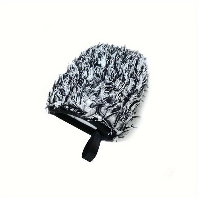 TEMU Guante de Cepillo para Ruedas de Coche, Guante de Microfibra Coral de Limpieza Detallada para Ruedas, Guante de Lavado de Coche de Chenilla Larga y