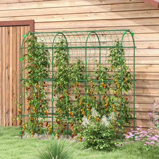 TEMU Outsunny Garden Trellis For Climbing Plants Outdoor, 6ft Tall
