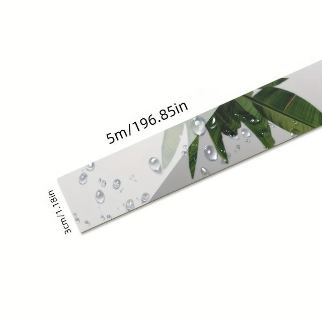 TEMU Flat Edging, Trimming, Silvery Mirror, Self-adhesive Titanium, Decorative Lines, Stainless Steel, Beautiful Edges, Tv Background Wall, Ceiling