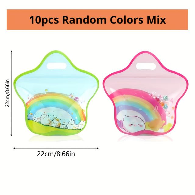 TEMU 10pcs Star Shape Party Favor Tote Gift Bags For Birthday Party Supplies Gift Packaging, Jewelry Packaging