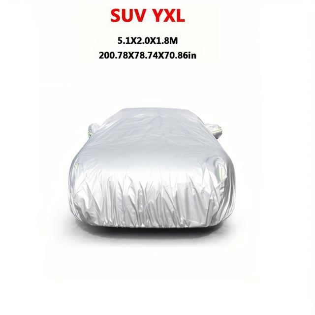 TEMU Car Cover Full Exterior Snow Cover Sunshade Dustproof Protection Cover Universal For Hatchback Sedan Suv