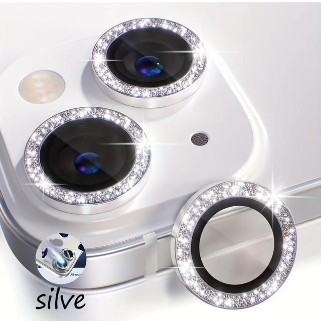 TEMU Stylish And Sparkling Shiny Lens Protector And Cover For 17pro/ 17air/ 16pro Max/ 16/ 15 Pro Max/ 14 Plus/ 13 Pro/ 12 Mini/ 11