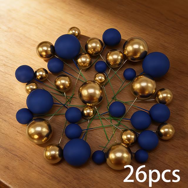 TEMU Cake Topper, Halloween Cake Decoration Ball, Suitable For Birthdays, Holiday Parties, Dessert Table Decorative Inserts, Wedding Decor, Assorted Decorative Ornaments