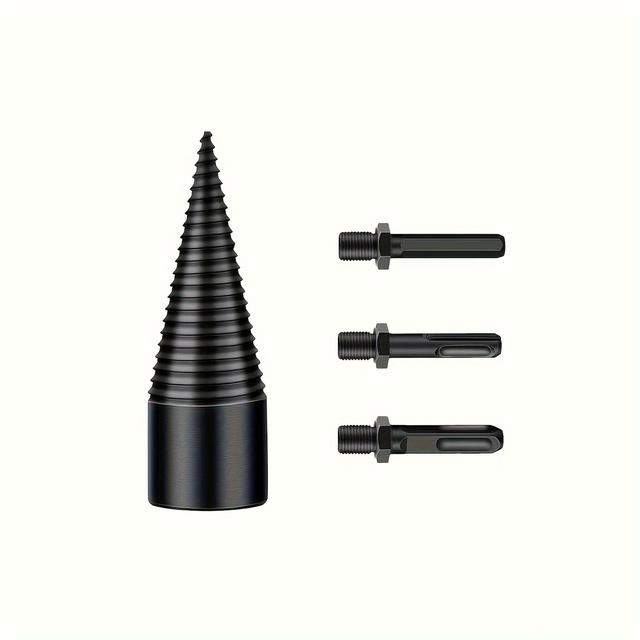 TEMU Hasító Fúrószár, Leválasztható Hasítók Erős Elektromos Fúrógépekhez, Szénacél Kúpok Csavaros Nyakú Kerek és Négyszögű Tengellyel