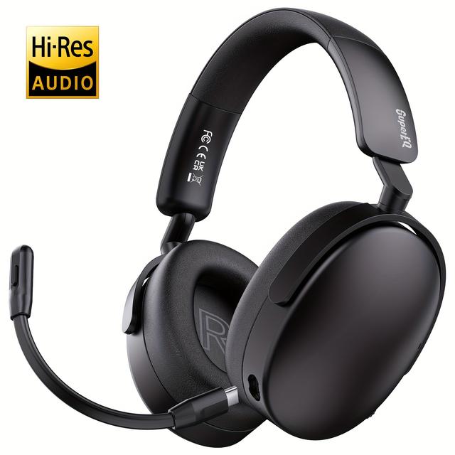 TEMU Supereq Wireless Wireless 5.4 Headphones With Cancellation, Over-ear Design, High-resolution Audio, 6-microphone Ai Environmental Noise Cancellation, 100 Hours Of Playtime, And App Control