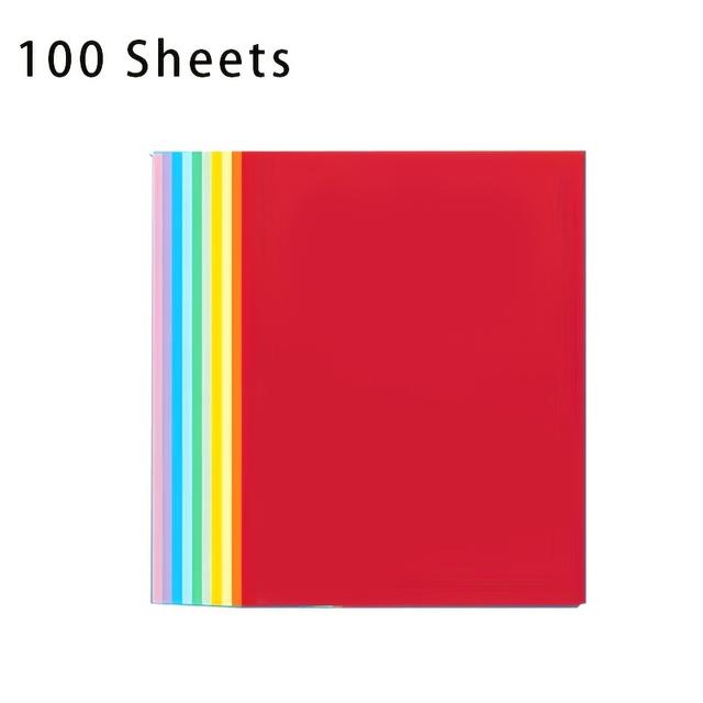 TEMU 100 Sheets A4 Size Premium Colored Construction Paper - 10 Vibrant Colors (,,,,,,,, /,) - Large 8.27"x11.69" Sheets Suitable For Printing, Origami, Art Crafts, School Projects & Home Crafts