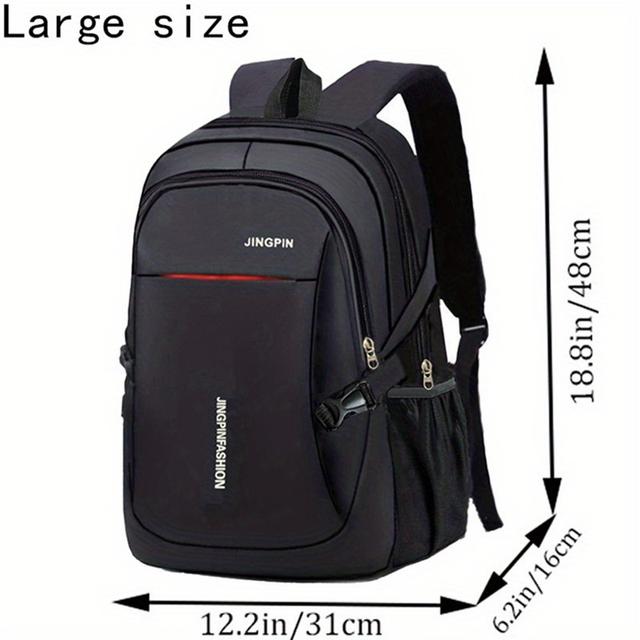 TEMU Leisure Schoolbag Male Canvas Easy Backpack Male Korean Version Backpack Large Capacity Middle School Student Schoolbag Computer Travel Bag [pull Head Random]