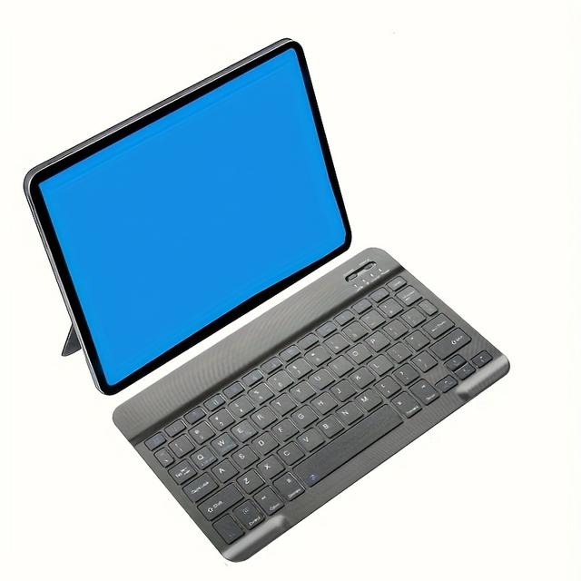 TEMU 10-inch Scissor Switch Wireless Keyboard | Universal For Mobile Phone, Tablet, And Computer, Slim And Portable, Type-c Rechargeable, Sensitive , Low Latency