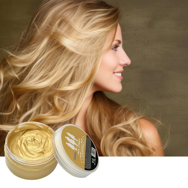 TEMU Disposable Color Hair Mud Wax 9- Hair Mud Cream Gray Grandpa White Hair Batik Cream Men's And Women's Hair Styling