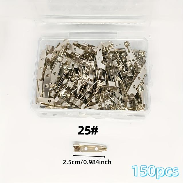 TEMU 150-piece Rust-proof Pin Bases, Safety Pins For Diy Crafts, 2.5cm/0.984inch