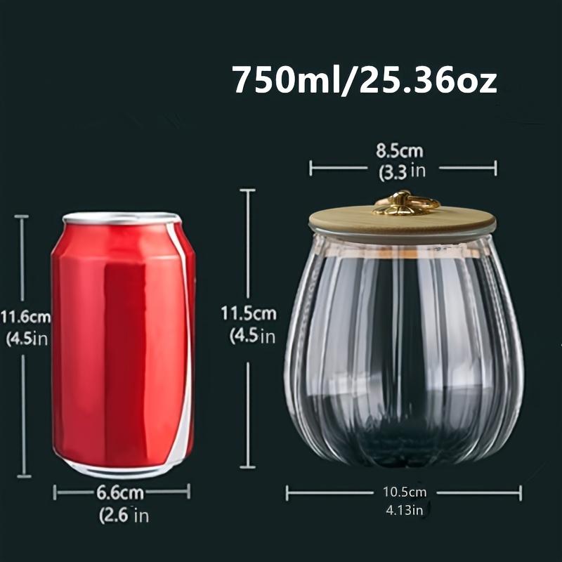 TEMU 1/2/3 Pack, Airtight Glass Storage Containers - With Bamboo Lids, Great For Coffee Beans, Nuts, Tea, Candies And More, Storage Jars For And Food Trucks, Easy-to-grip Handles 750ml/25oz