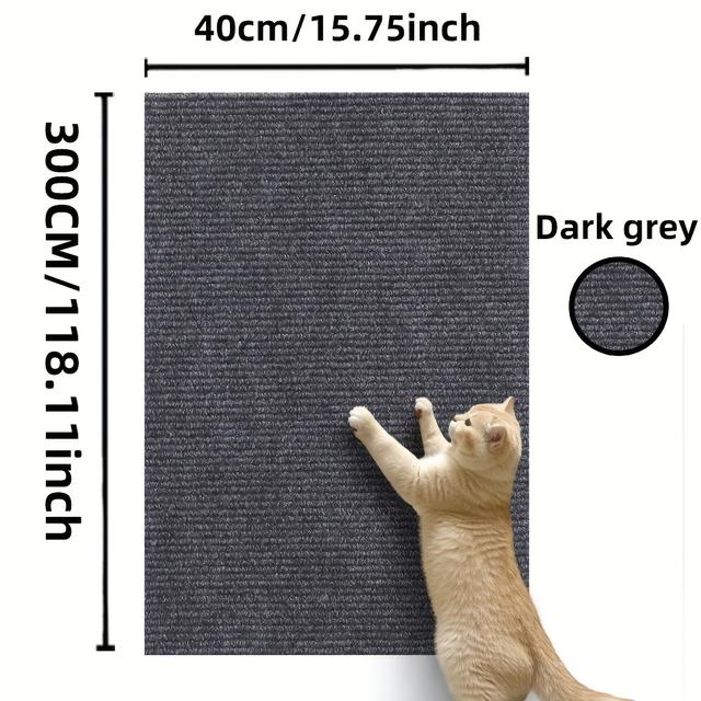 TEMU Alfombrilla Rascadora para Gatos Duradera - Autoadhesiva, Resistente a Arañazos, Ideal para Paredes y Muebles, Material de Poliéster - Pack Multitamaño, Tabla de Rascar y , Alfombra para Mascotas