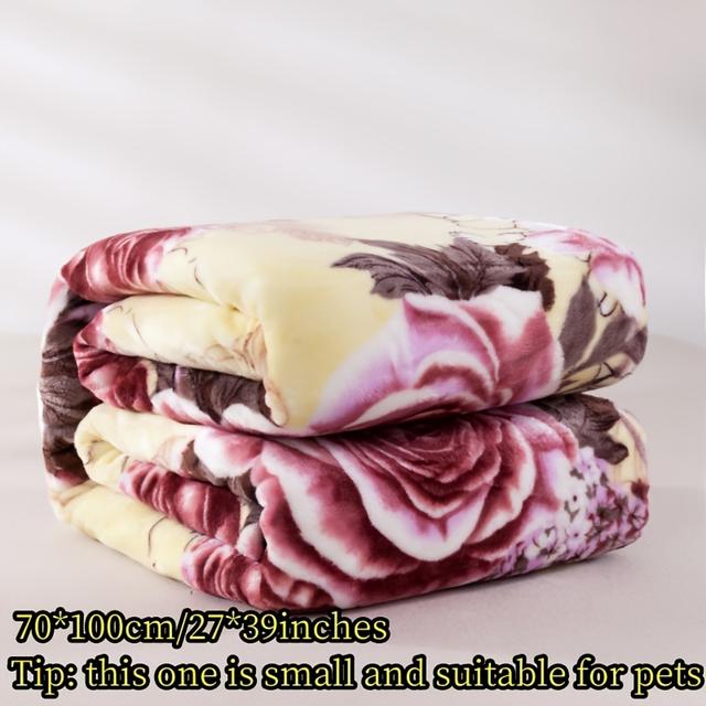 TEMU Flannel Plush Blanket That Serves As A Bed Sheet And A Cover, Suitable For All , Providing For Single Or Double Beds In Dormitories