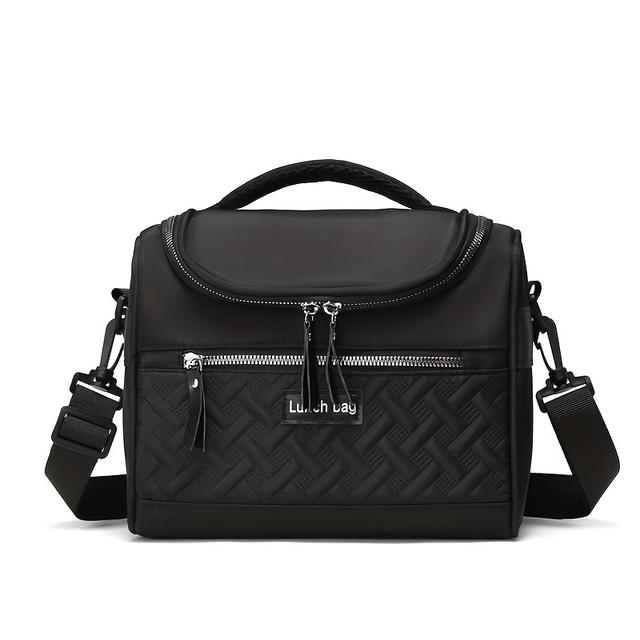 TEMU Bolsa de Picnic Portátil con Gran Capacidad para Comida, Ideal para Viajes al Aire Libre y Oficina, Bolso No Alimentario