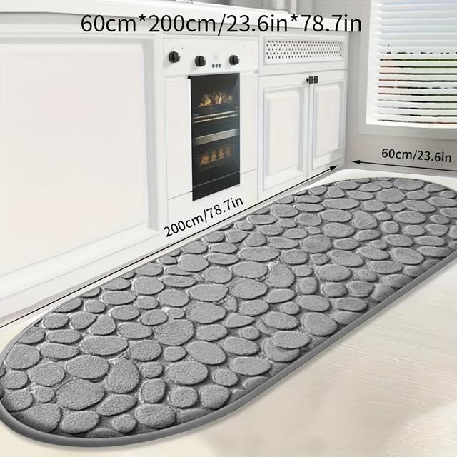 TEMU Large Oval-shaped Absorbent Bath Mat, And Comfortable Premium Bath Mat, Perfect For Bathroom Additions, Bathroom Decor, And Home Decoration, Valentines Decoration For Home