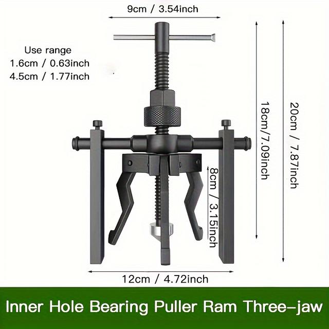 TEMU Extractor de Rolamentos Internos para Remover Rolamentos de Orifícios Internos, com Design de e de Anel Interno Multifuncional